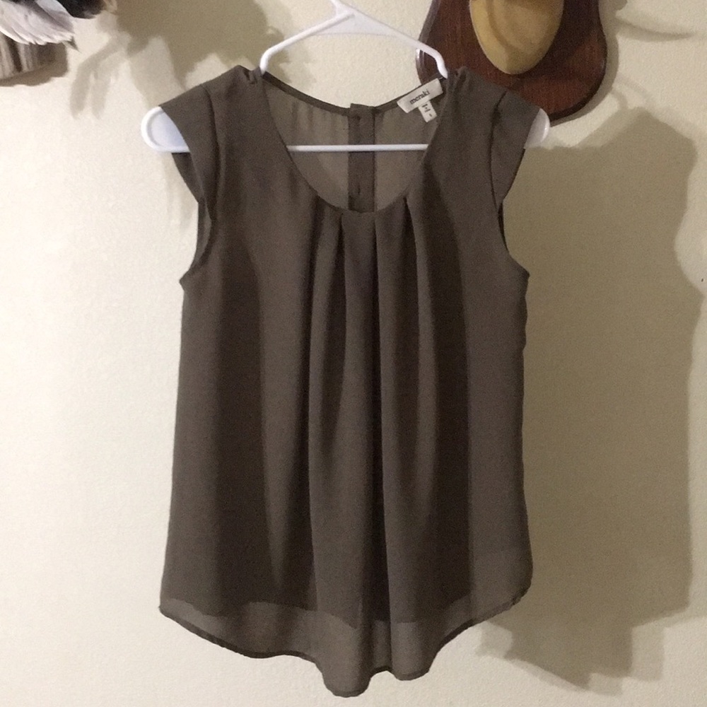 Olive green dressy blouse size small